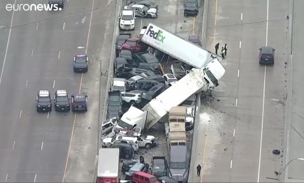 خمسة قتلى وعشرات الجرحى في حادث مروري مروّع بولاية تكساس