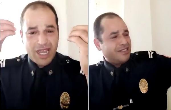 شرطي يشكو "الضغوطات والتعسف في العمل" ويلجأ الى تصوير فيديو مؤثر