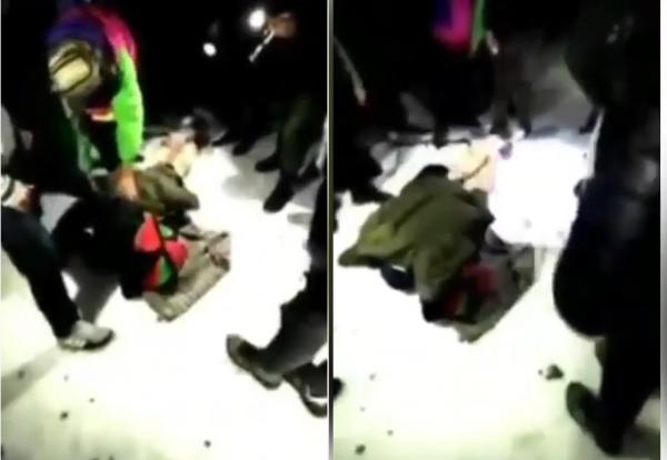 شاهد لحظة العثور على الشابين العالقين في جبل تدغين ليلة الأمس !
