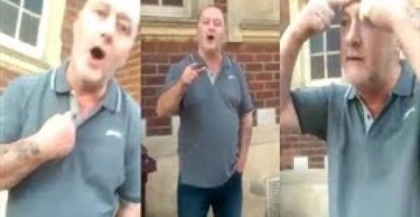 بالفيديو.. بريطاني عنصري يصف فتاتين محجبتين بـ«الصراصير»