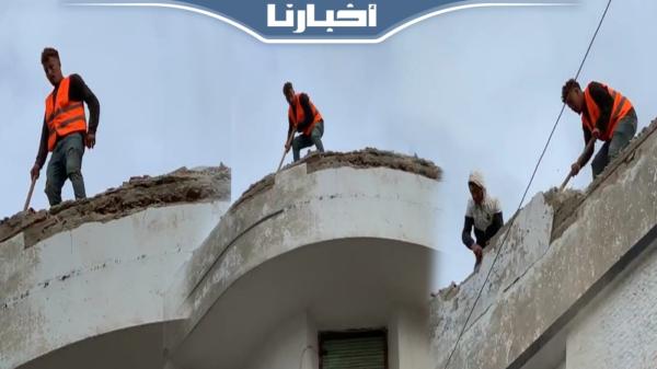 السلطات تهدم سور عمارة سكنية يهدد حياة المارة والسائقين وسط مدينة تطوان