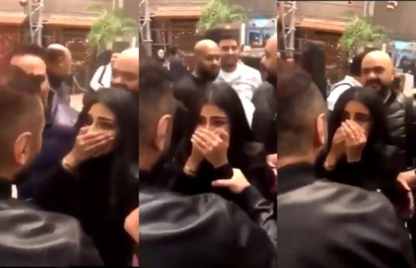 معجبة كويتية تصاب بهستيريا لحظة لقائها تامر حسني