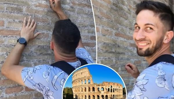 غضب عارم في روما بسبب حفر سائح اسم صديقته في الكولوسيوم