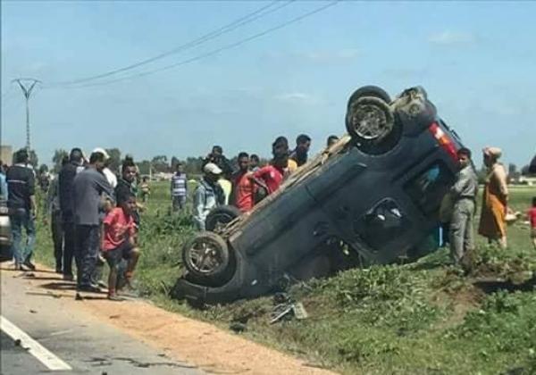 اصطدام 4 سيارات بسيدي علال التازي يخلف 17 جريحا وأضرار جسيمة (صور)