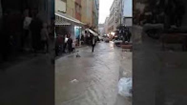 شاهد ماذا حدث بالناظور بسبب الامطار الطوفانية