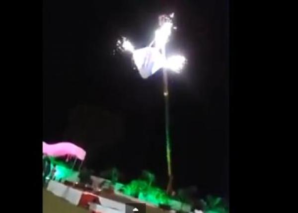 بالفيديو: رافعة تحول عُرساً إلى مأتم