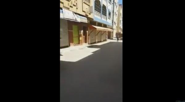 المحلات التجارية في امزورن الحسيمة تغلق أبوابها في يوم الاضراب العام