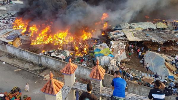 معطيات جديدة حول حريق سوق "بير الشفا" بطنجة