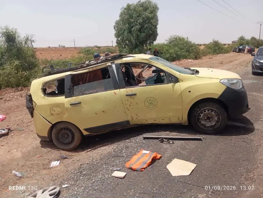 مصرع شخص وإصابة آخرين في حادثة سير مروعة بين بوجنيبة وخريبكة(صور)