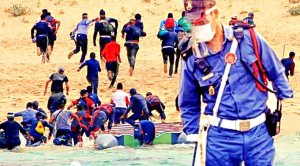 رجال الدرك الملكي يحبطون محاولة هجرة سرية جماعية انطلاقا من شاطئ بالصخيرات