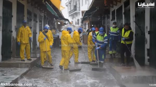 تعقيم وتطهير شامل لأحياء المدينة القديمة بتطوان