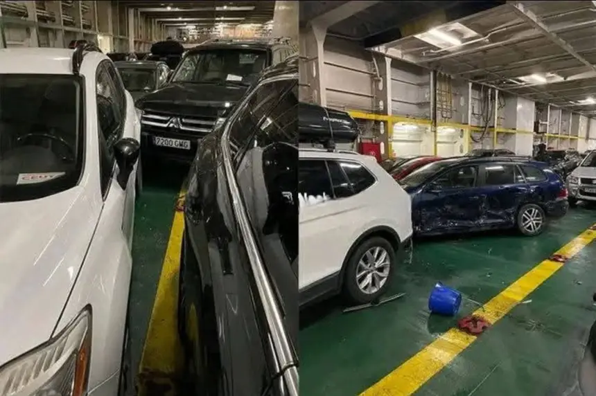 عاصفة بحرية تحوّل رحلة بين سبتة "المحتلة" والجزيرة الخضراء إلى فوضى داخل باخرة وتخلف خسائر كبيرة