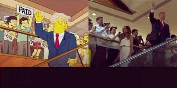 مثير .. حلقة لمسلسل "Simpsons" سنة 2000 مطابقة تماما للحظة اعلان ترامب رئيسا