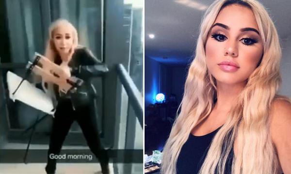 بحثا عن الشهرة:فتاة ترمي كرسي من الطابق الـ45 على طريق سريع