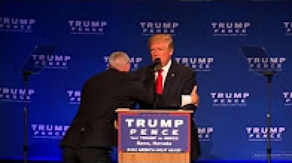 إجلاء ترامب لوقت وجيز خلال تجمع في رينو بولاية نيفادا