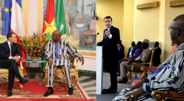 بالفيديو: ماكرون يحرج رئيس بوركينا فاسو ويدفعه للانسحاب أمام شعبه