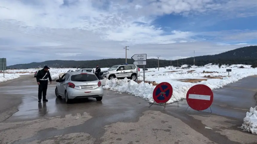 الطريق المؤدية إلى منتزه ميشليفن مقطوعة بسبب التساقطات الثلجية