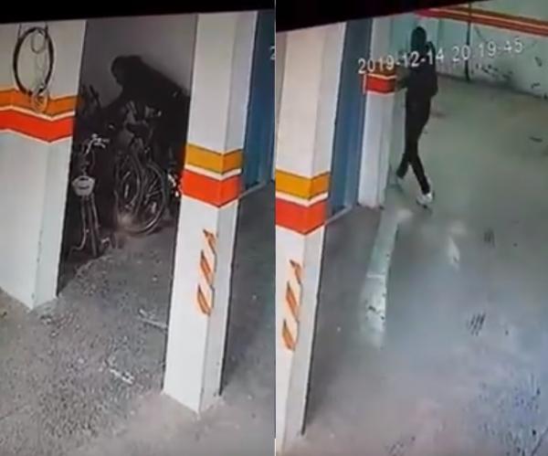 لص يسرق دراجة هوائية من مرآب بفاس بطريقة ماكرة