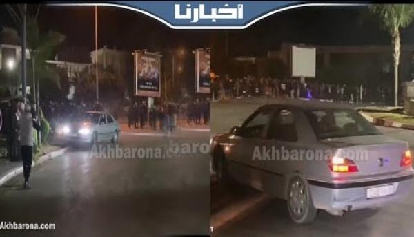 متهورون يمارسون "التفحيط" بوجدة بعد تأهل الأسود التاريخي أمام إسبانيا