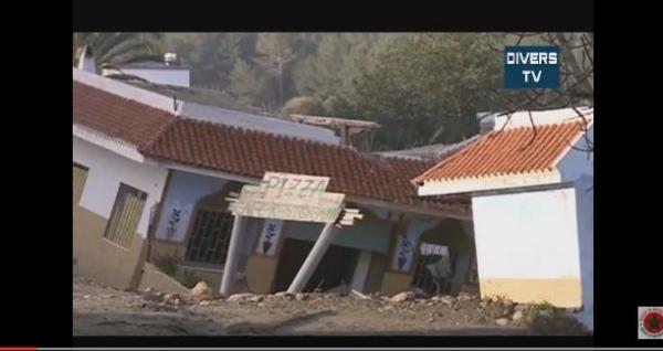 مطعم ينهار بشكل كامل في تطوان بسبب انجراف الأرض