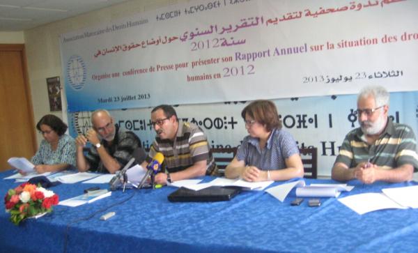 تقرير حقوقي: تزايد الإنتهاكات والإختلالات الحقوقية بالمغرب سنة 2012