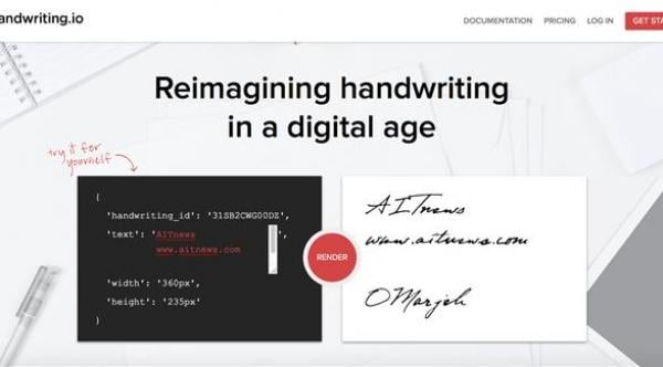 موقع لتحويل الكتابة الإلكترونية إلى يدوية