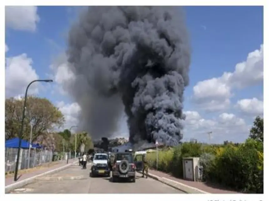 بالفيديو..حريق ضخم يلتهم ثاني أكبر محطة كهرباء في إسرائيل