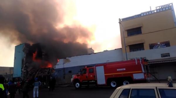 حريق مهول بمصنع للخشب في سيدي موسى بسلا