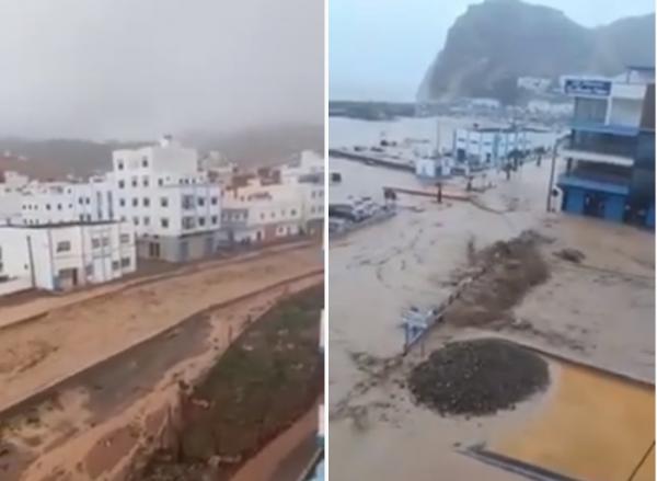 شاهد ..فيضانات طوفانية تجتاح مدينة الجبهة بإقليم شفشاون