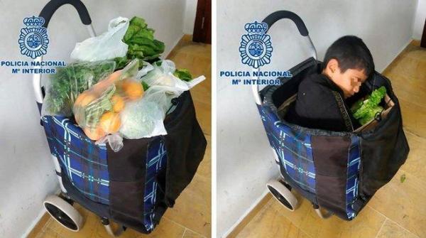 كوبل مغربي في قبضة الأمن الإسباني..حاول إدخال طفل فلسطيني إلى مليلية داخل عربة تسوق