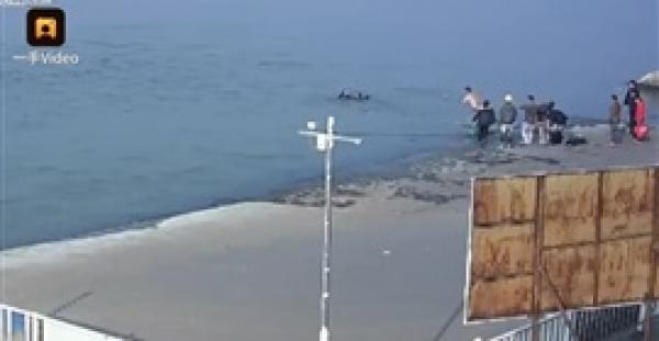 إنقاذ أسرة سقطت في نهر وجرفها التيار (فيديو)