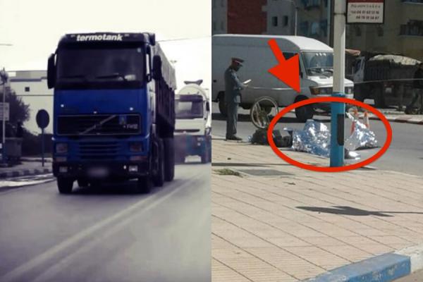 بشع للغاية : مرة أخرى شاحنة لنقل الصخور تهشم رأس سائق دراجة بالصخيرات