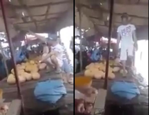 بائع متجول بالدار البيضاء يبيع السويهلة بدرهم واحد لكل من قال عاش الزفزافي