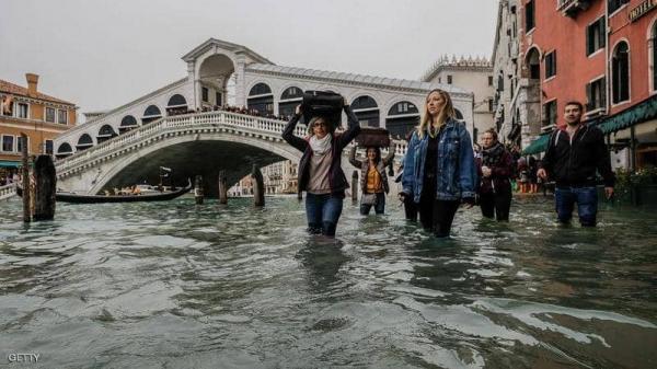 فيضانات تاريخية تثير الرعب بمدينة "فينيسيا" وكارثة طبيعية تلوح في الأفق