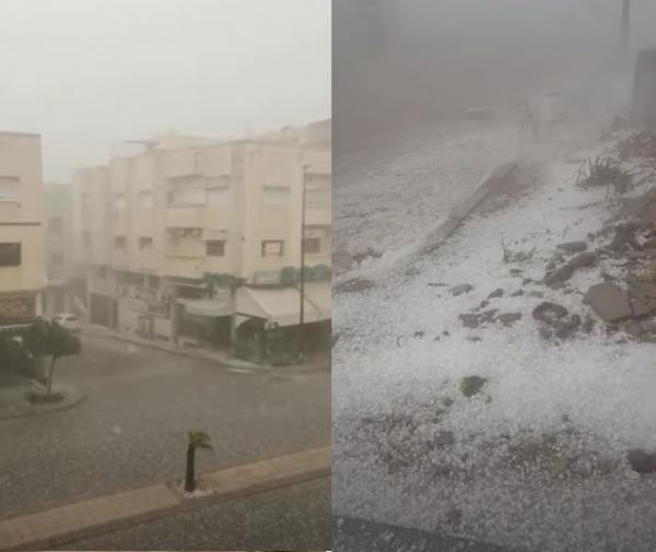 عاصفة رعدية غير مسبوقة بمدينة فاس
