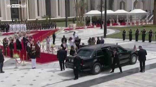 الملك سلمان يستقبل الرئيس ترامب في قصر اليمامة