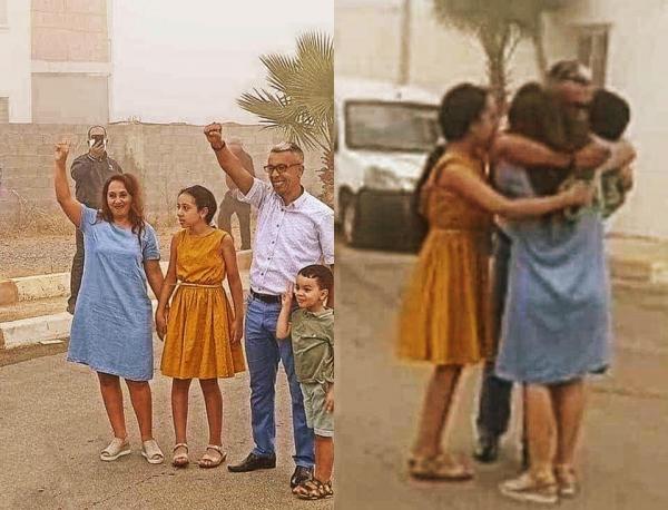 بالصور: الزميل "حميد المهداوي" يعانق "الحرية" بعد ثلاث سنوات قضاها في السجن