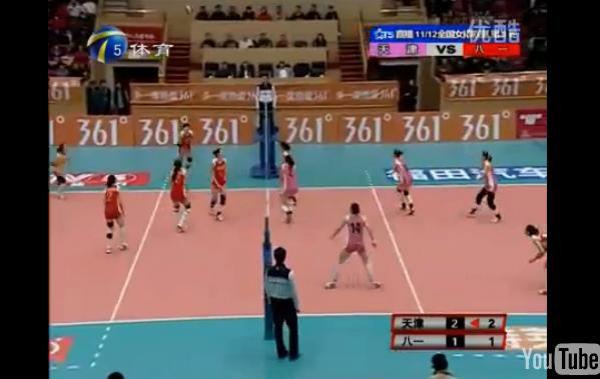 فيديو لمبارة مجنونة في الدوري الصينى لكرة الطائرة للسيدات