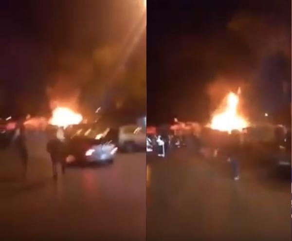 حريق مهول بجوطية سيدي بوعبيد بطنجة يلتهم عددا من محلات الهواتف النقالة