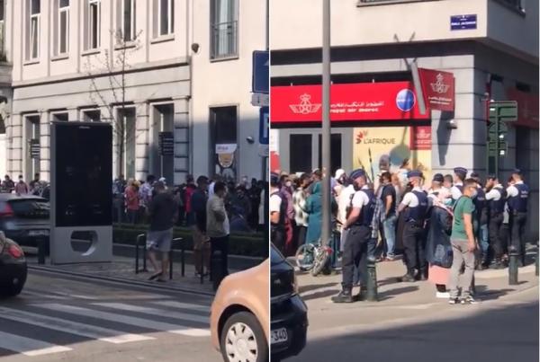 شاهد توافد كبير لمغاربة بلجيكا لاقتناء تذاكر العودة إلى المغرب