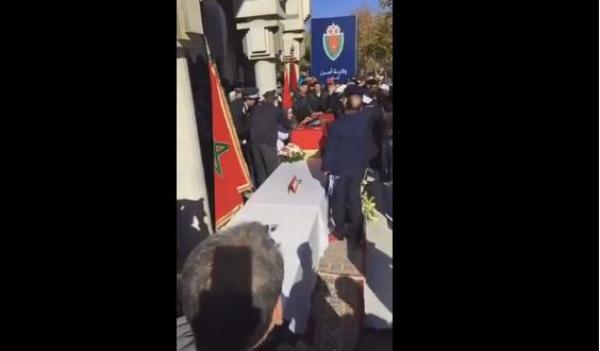 جنازة عناصر الامن الأربعة ضحايا حادثة السير