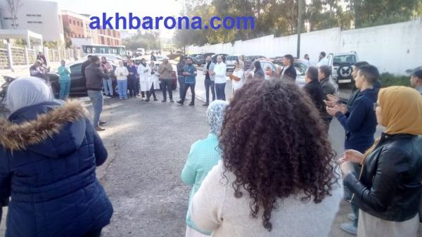 بالفيديو:احتجاجات أمام مديرية مستشفى "السويسي" بسبب منحة المردودية