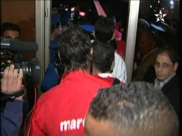 وصول المنتخب المغربي الى عنابة