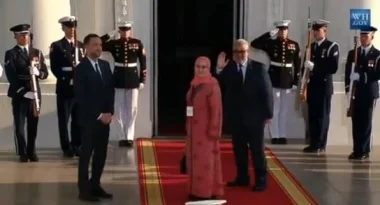 بنكيران و زوجته في البيت الأبيض