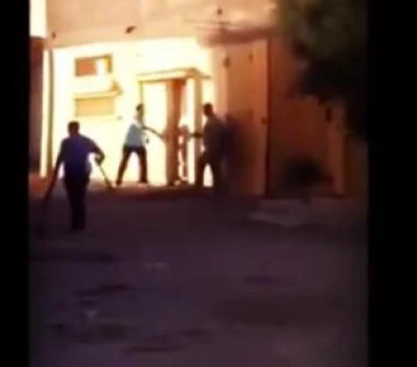 لحظة إطلاق الرصاص من طرف أمن جرادة على مجرمين