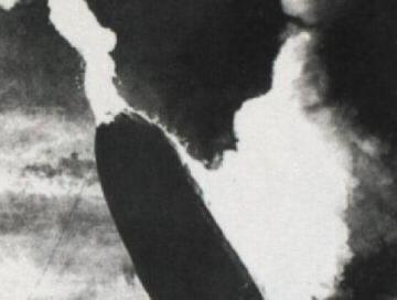 كارثة منطاد هيدنبيرق . التقطت في 6مايو 1937 انهت صناعة السفر بالمنطاد. قتل في هذه الكارثة 35 من اصل 97 