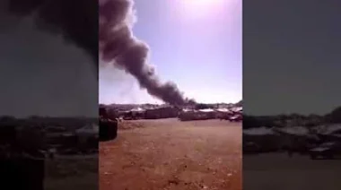 فيديو يظهر حجم الحريق المهول الذي شب في سوق الصالحين "سوق الكلب" في سلا