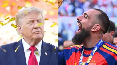 لقطة المونديال المثيرة.. لاعب منتخب إسبانيا يفي بوعده ويتعمد إحراج دونالد ترامب فوق منصة التتويج!
