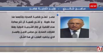 وزير خارجية مصر : ندعم المغرب ويجب معالجة قضية الصحراء حسب ما يرتضيه المغرب
