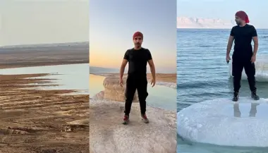 صور صادمة تكشف التراجع السريع لمياه البحر الميت خلال عام واحد